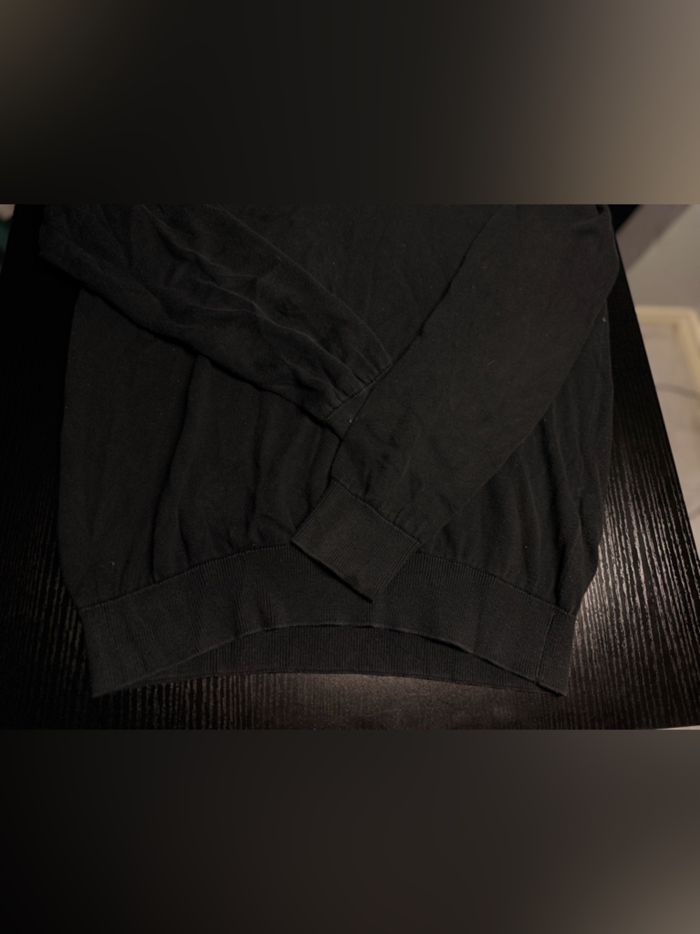 Lacoste Black Crewneck Sweatshirt with Green Crocodile Logo - Picture 2 of 3
